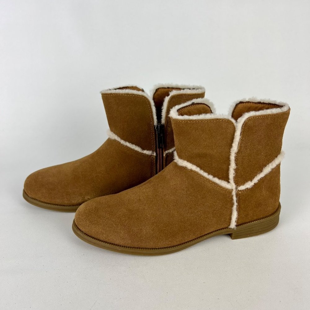 UGG Coletta Girls Chestnut Brown Suede Ankle Boots 1094579K Winter Youth size 3 - Picture 3 of 15